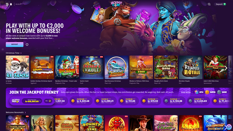 Jackpot Cow Casino-Spiele für Desktop