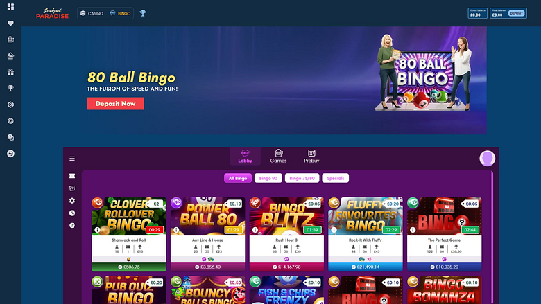 Bingo de bureau du casino Jackpot Paradise