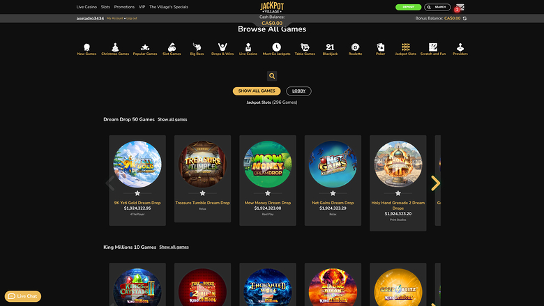 Jackpot Village Casino Jackpot Desktop