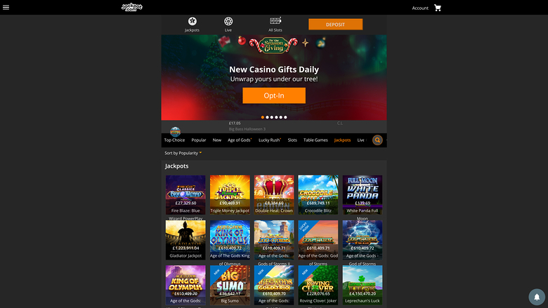 Jackpot.com Casino Jackpot Desktop