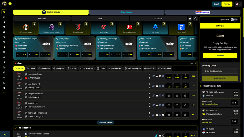 Jasino Casino Desktop Sports