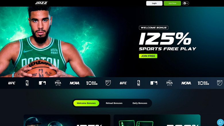 Página de promociones de Jazz Sports Casino