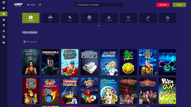 Jazzy Spins Casino Game Developers Desktop