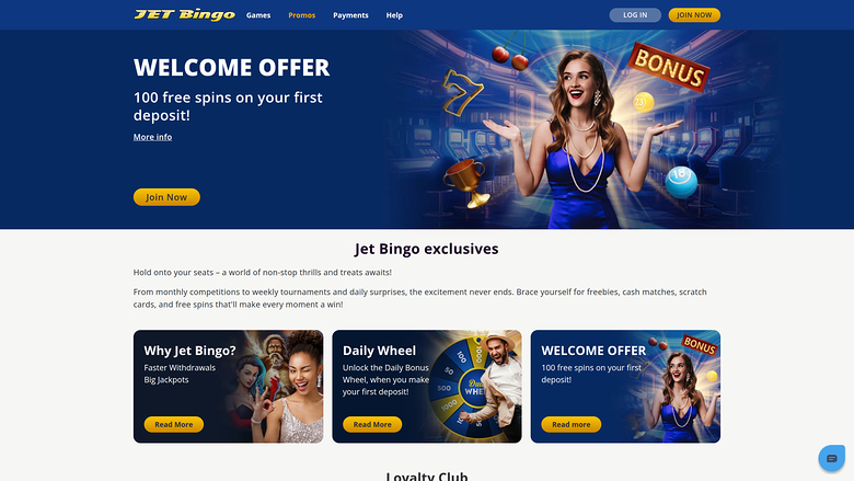 Promozioni Jet Bingo Desktop