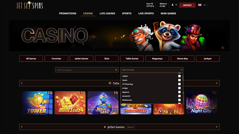 Développeurs de jeux de casino pour ordinateur JetSetSpins