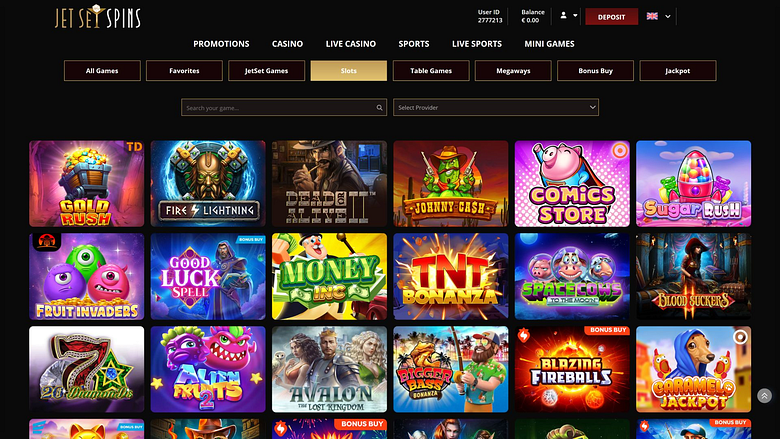 Jeux de casino JetSetSpins pour ordinateur