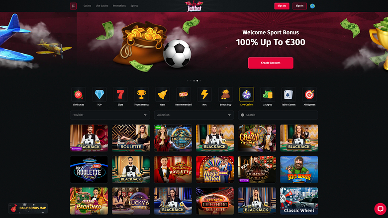 Jettbet Casino Live Dealer Desktop