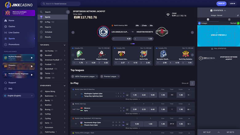 Bureau des sports de casino Jinx