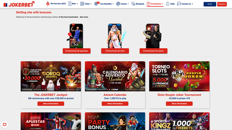 Promotions du casino Jokerbet sur ordinateur