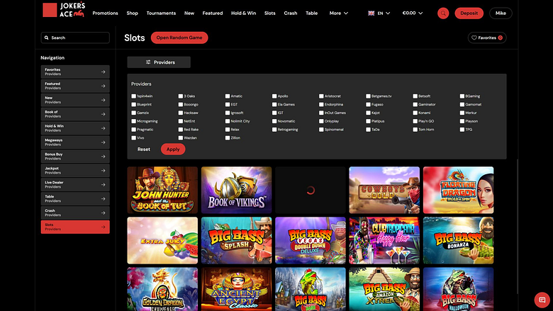 Développeurs du jeu de casino Joker's Ace pour ordinateur
