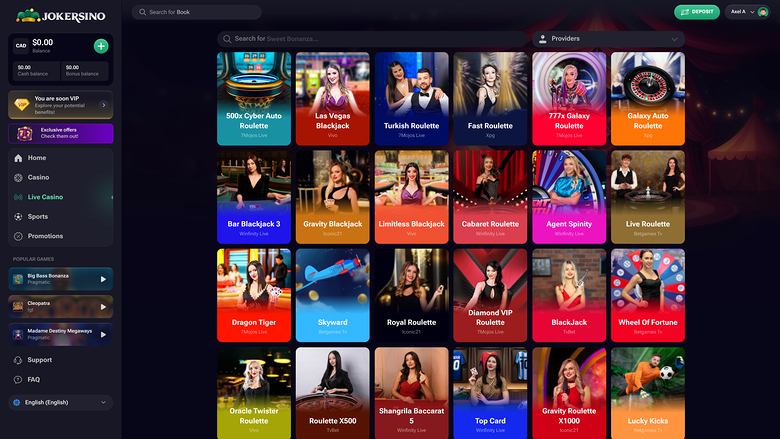 Jokersino Croupier en Direct Bureau