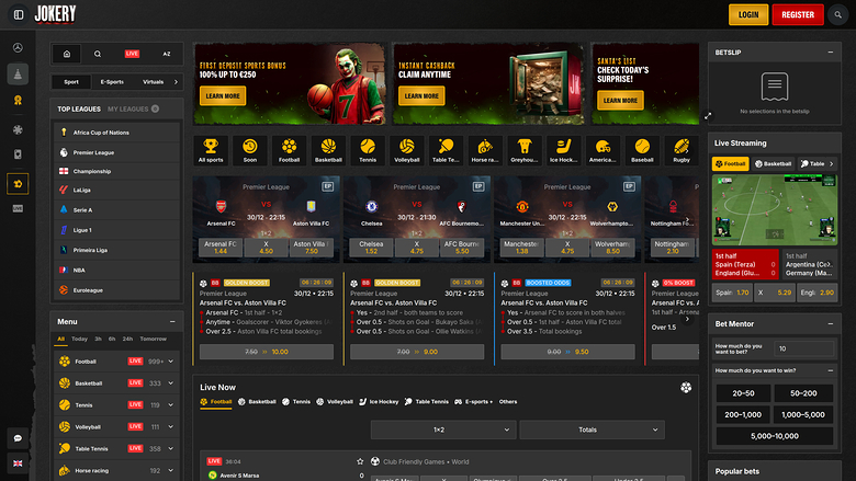 Jokery Casino Desktop Sports
