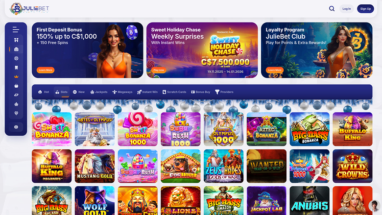 Jeux de casino Juliebet sur ordinateur