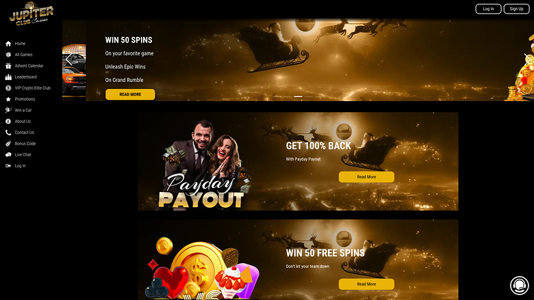 Promotions sur ordinateur du casino Jupiter Club
