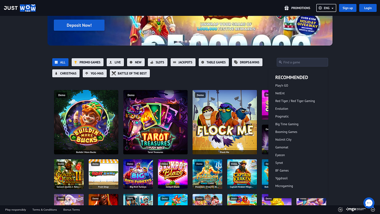 Sviluppatori di giochi desktop JustWOW Casino