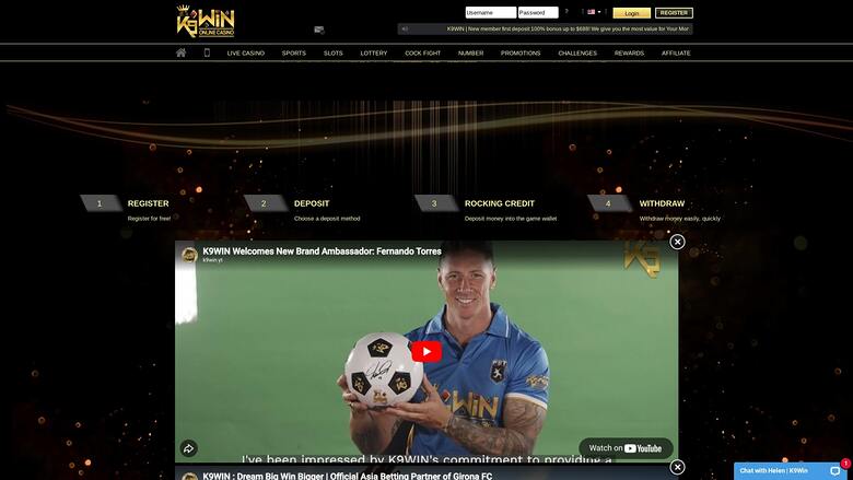 Page d’accueil du Casino K9Win Bureau