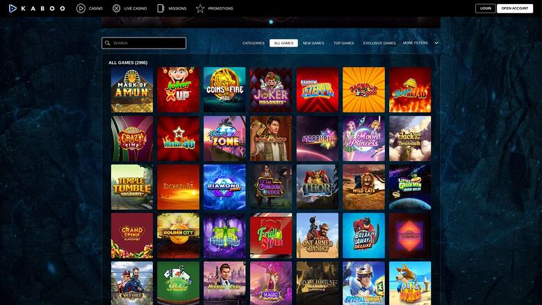 Jeux du Kaboo Casino Bureau