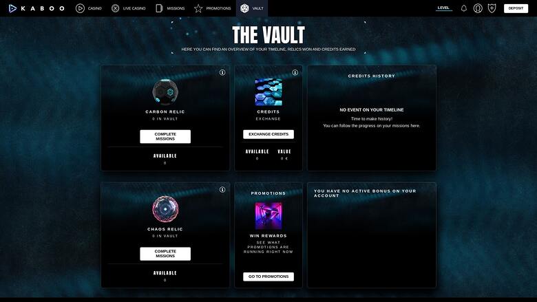 Coffre du Kaboo Casino Bureau