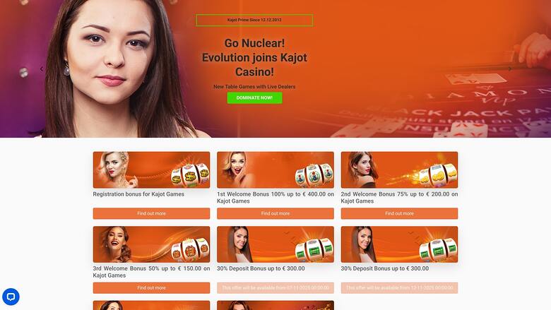 Promotions du Casino Kajot Bureau