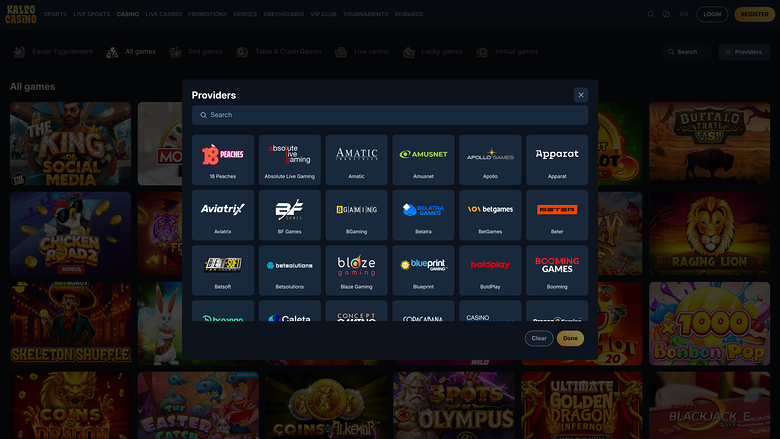 Kaleo Casino Spieleentwickler