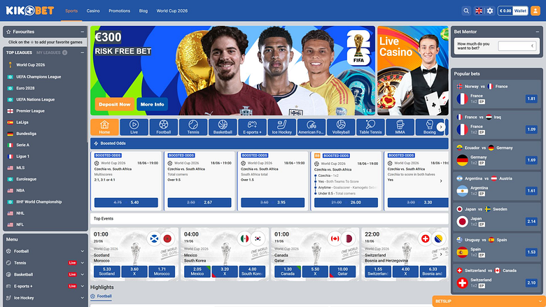 Kikobet Casino Desktop Sports
