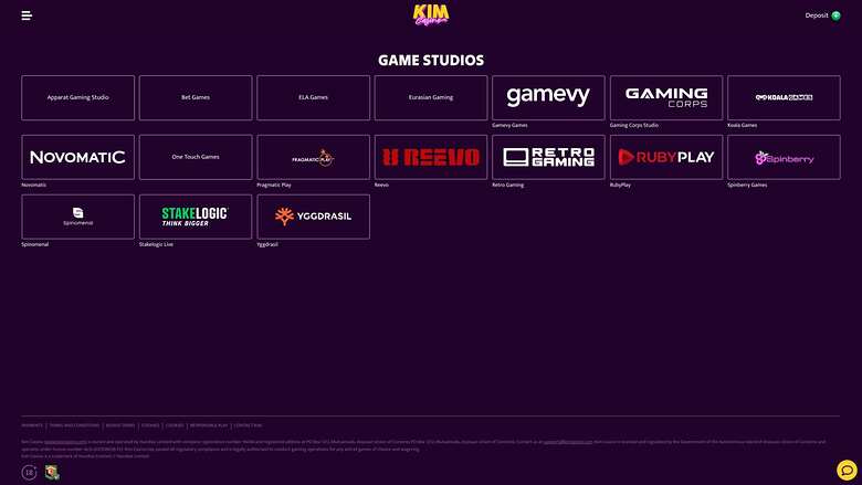 Desarrolladores de juegos de Kim Casino Escritorio