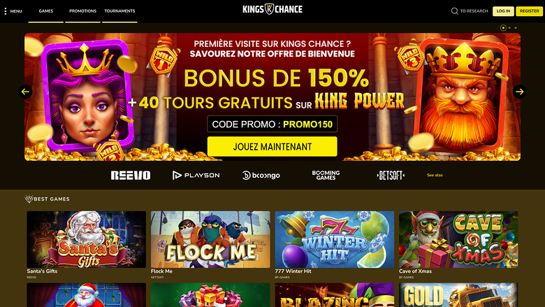 Kings Chance Casino Desktop-Startseite