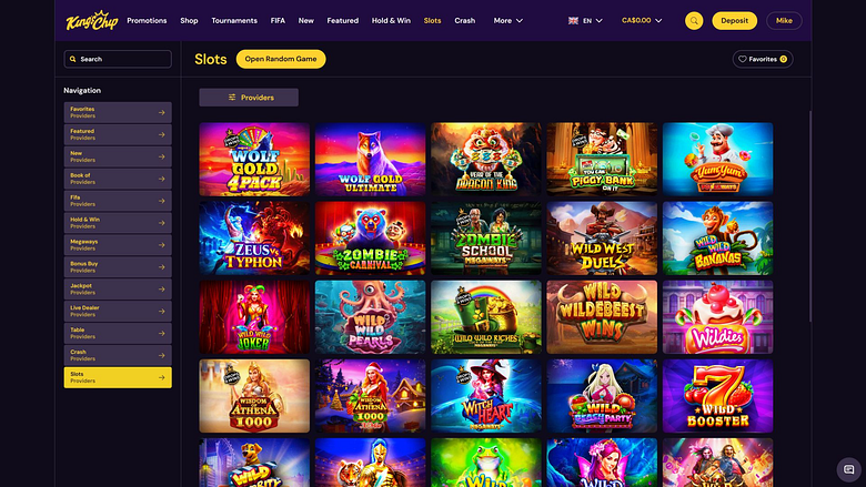 Jeux de casino King's Chip sur ordinateur