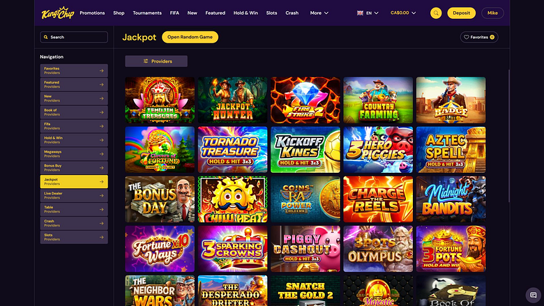 Jackpot de bureau du casino King's Chip