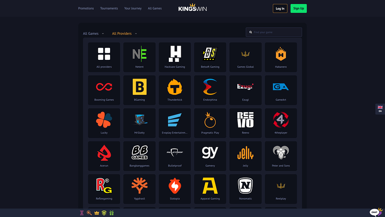 Développeurs du jeu de casino KingsWin pour ordinateur