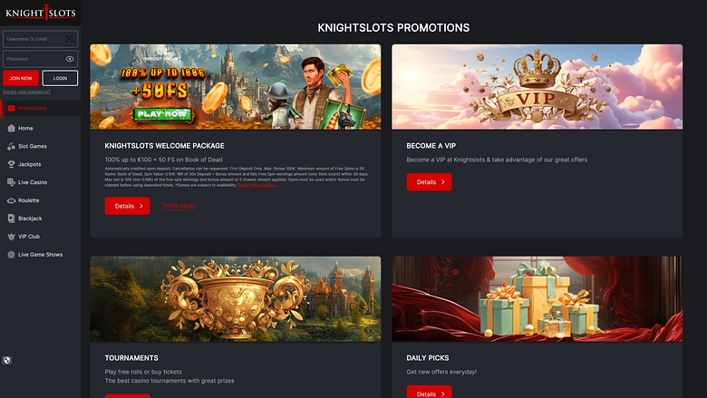 Promotions Knightslots pour ordinateur