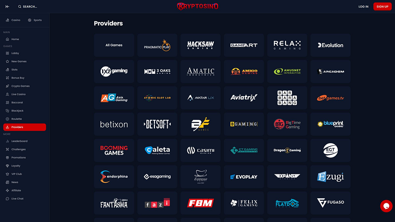 Développeurs du jeu de casino Kryptosino pour ordinateur
