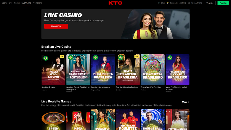 Kto Casino Casino sur ordinateur avec croupier en direct
