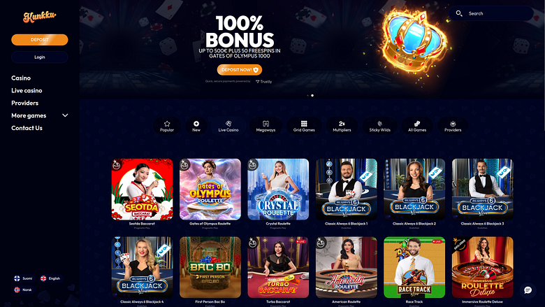 Kunkku Casino Desktop Live Dealer