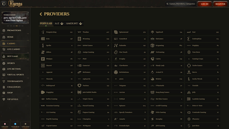 Sviluppatori di giochi desktop Kyngs Casino