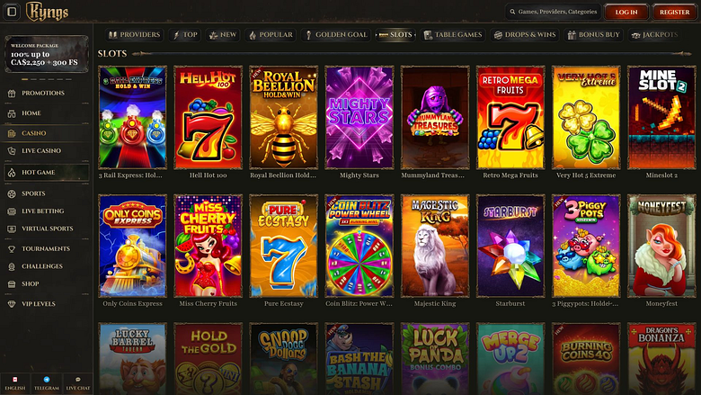 Giochi desktop del casinò Kyngs