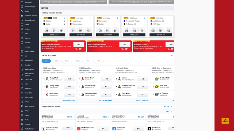 Deportes de escritorio del casino Ladbrokes