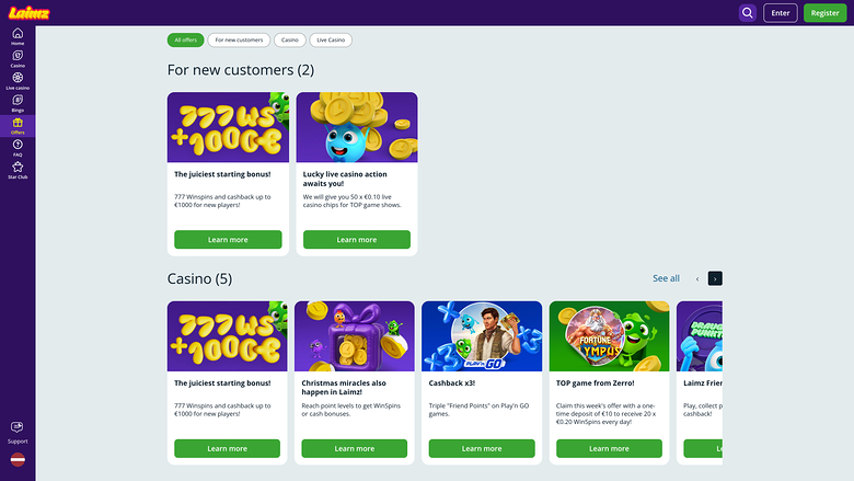 Promozioni desktop Laimz