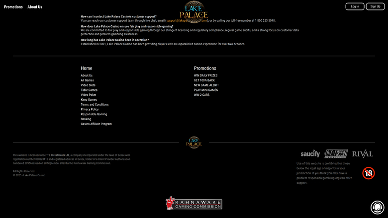 Sviluppatori di giochi desktop del Lake Palace Casino