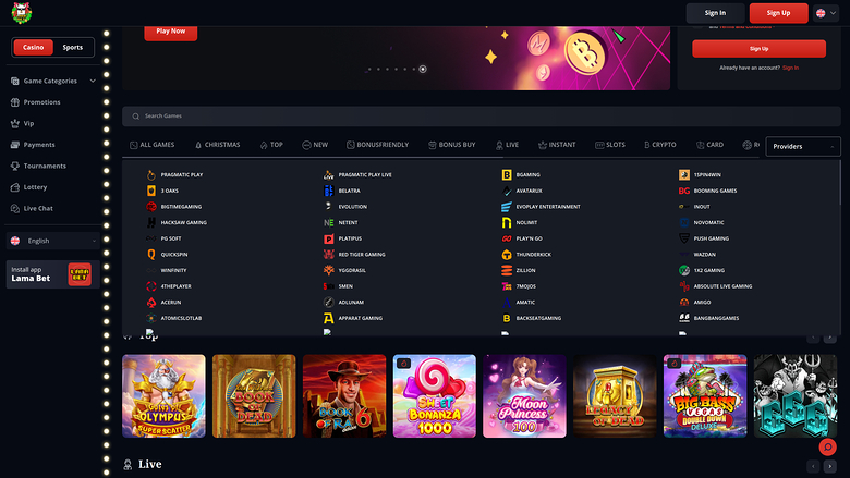 Développeurs de jeux de casino pour ordinateur Lamabet