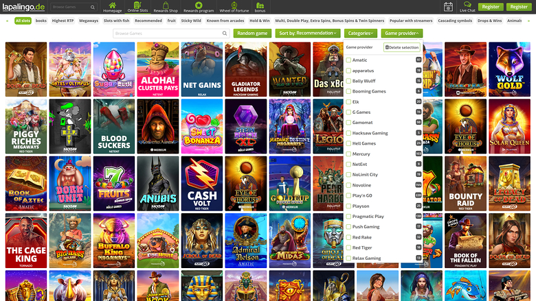 Développeurs du jeu de casino Lapalingo pour ordinateur