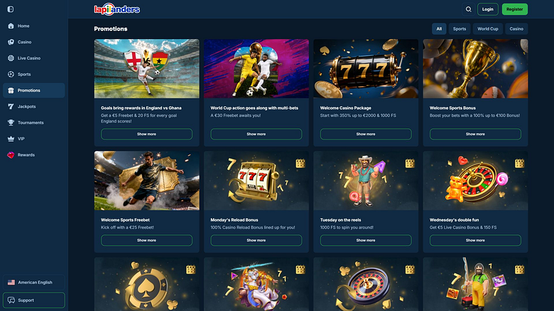 Lapilanders Casino Desktop-Aktionen