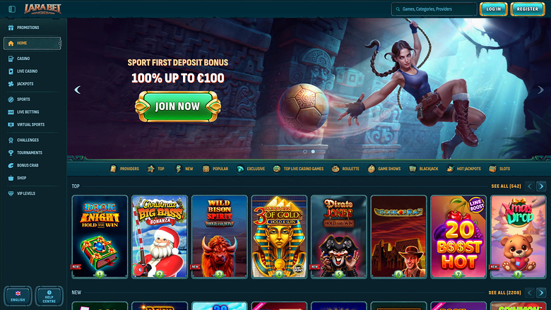 Larabet Casino Desktop-Startseite