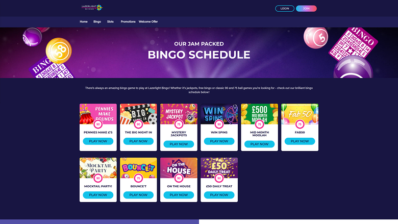 Bingo de escritorio del casino Lazerlight Bingo