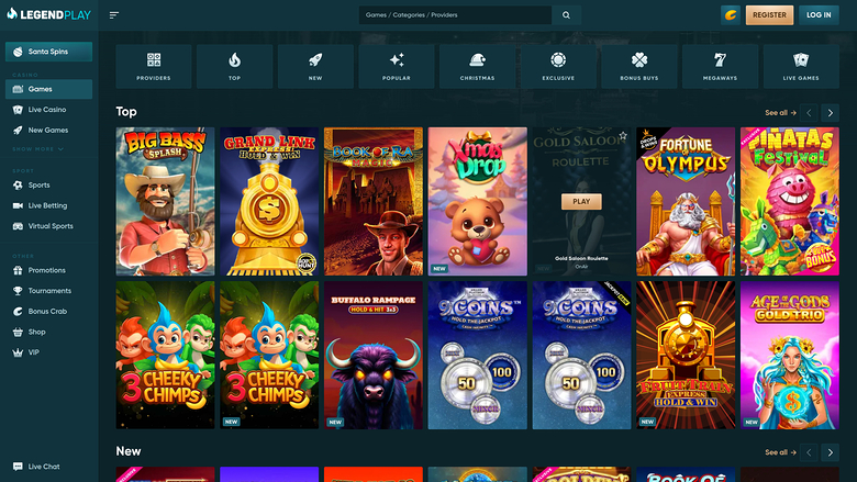 Juegos de escritorio de Legend Play Casino