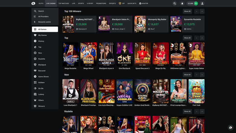 Leon Casino sur ordinateur avec croupier en direct