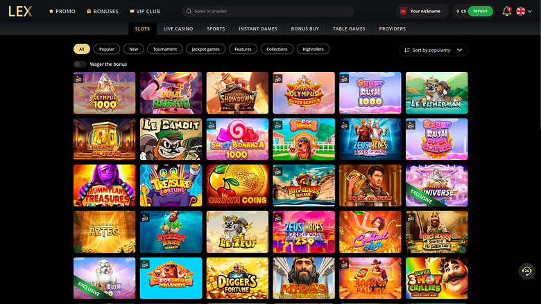 Giochi desktop del casinò Lex
