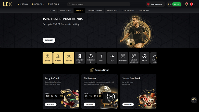 Lex Casino Desktop Sports
