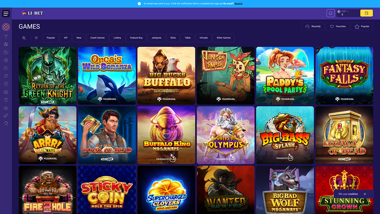 Li Bet Casino Desktop Games