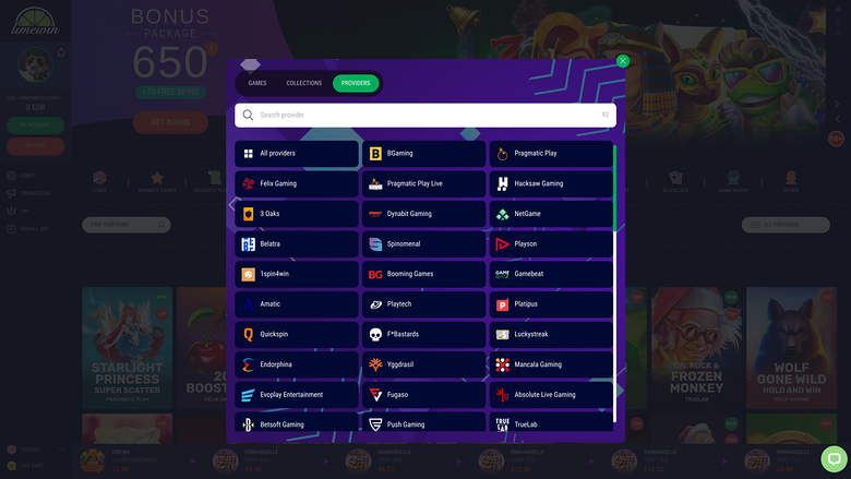 Développeurs de jeux de casino pour ordinateur Limewin